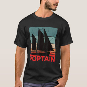 Mens Sailing Poptain - Pop Captain Anchor Fathers T-Shirt