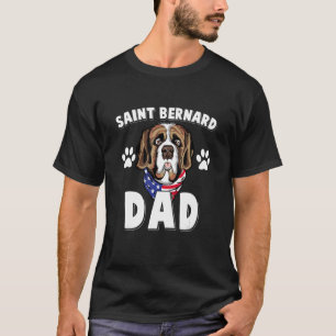 Mens Saint Bernard Graphic Boys Men Dads St Bern T-Shirt