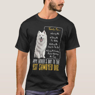 Mens Samoyed Dad Happy Fathers Day to The Best Sa T-Shirt