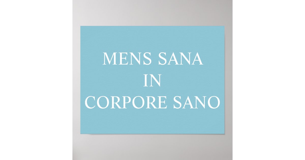 Mens Sana In Corpore Sano Print Turquoise Zazzle ca mens-sana-in-corpore-sano-print-turquoise-zazzle-ca