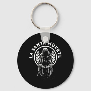 Mens Santa Muerte Mexico Calavera Skeleton Skull Keychain