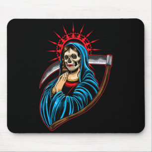 Mens Santa Muerte - Praying La Calavera Catrina - Mouse Pad