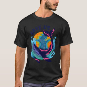 Mens Save The Whales Save The Planet World Oceans T-Shirt
