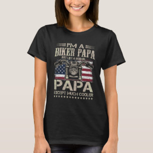 Mens  Saying Biker Flag Usa Grandpa Ride Motorcycl T-Shirt