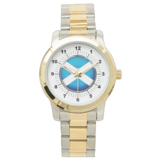 Men's Scotland Flag Oversized Two-Tone Watch