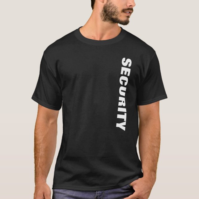 Mens Security TShirts Staff Double Sided Design (Front)