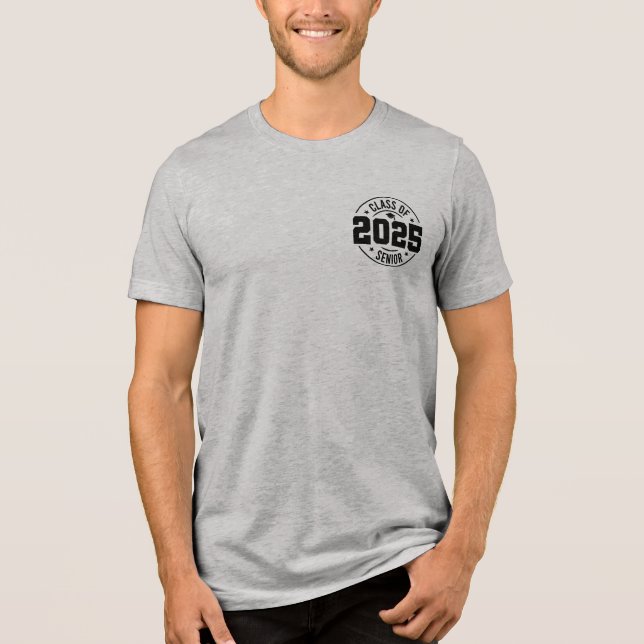 Men's Senior Class of 2025 T-shirt Tri-Blend Shirt (Front)
