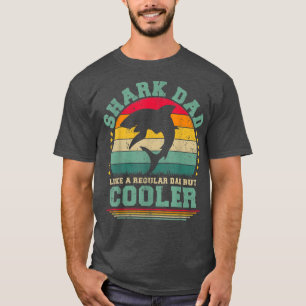 Mens Shark Dad Like A Regular Dad But Cooler Fathe T-Shirt
