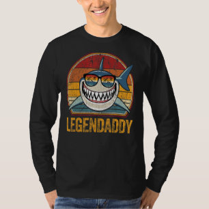 Mens Shark Retro Legendaddy Dad Vintage Daddy 1 T-Shirt