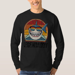 Mens  Shark Retro Legendaddy Dad  Vintage Daddy 2 T-Shirt