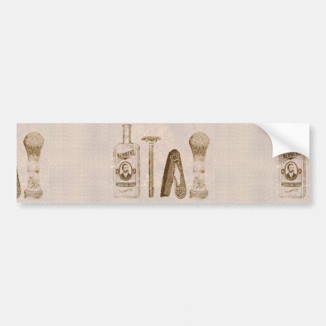 mens shaving bumper sticker (Front)
