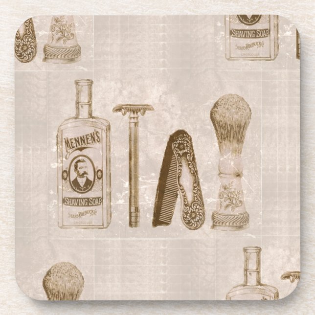 mens shaving coaster (Front)