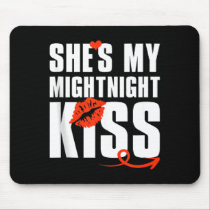 Mens She's My Midnight Kiss Happy New Year Matchin Mouse Pad