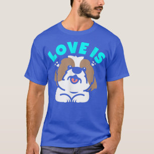 Mens Shih Tzu Love Funny Dog Owner Funny Dog Daddy T-Shirt
