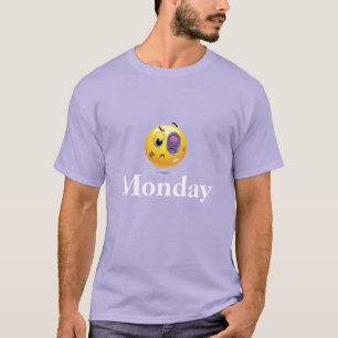 Men's Shirt Monday Emoji Beaten UP