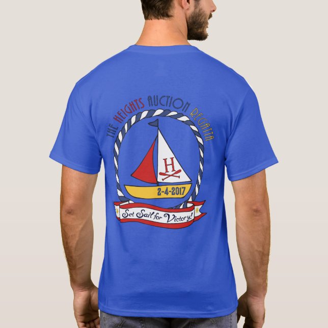 Men's Short-Sleeved Blue Heights Regatta T-Shirt (Back)