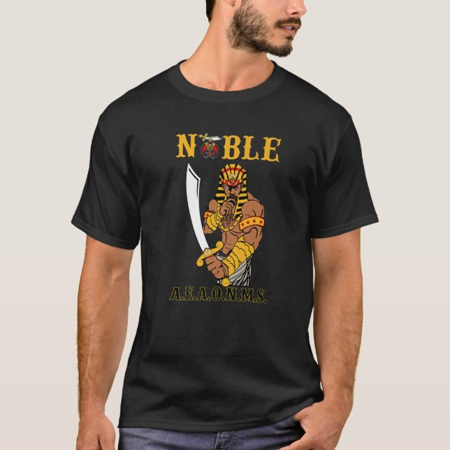 Mens Shriner Noble Pharaoh Mason PH Shriner AEAONM T-Shirt (Front)