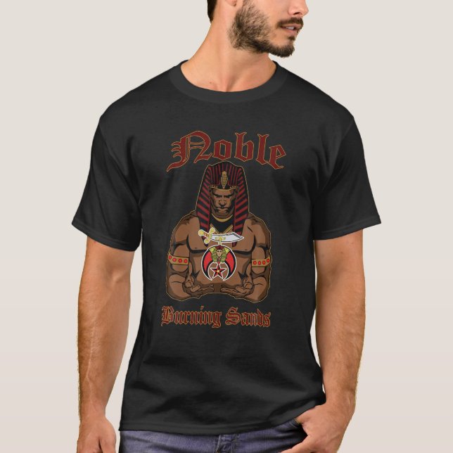 Mens Shriners Noble Burning Sands Mystic Shine Tha T-Shirt (Front)
