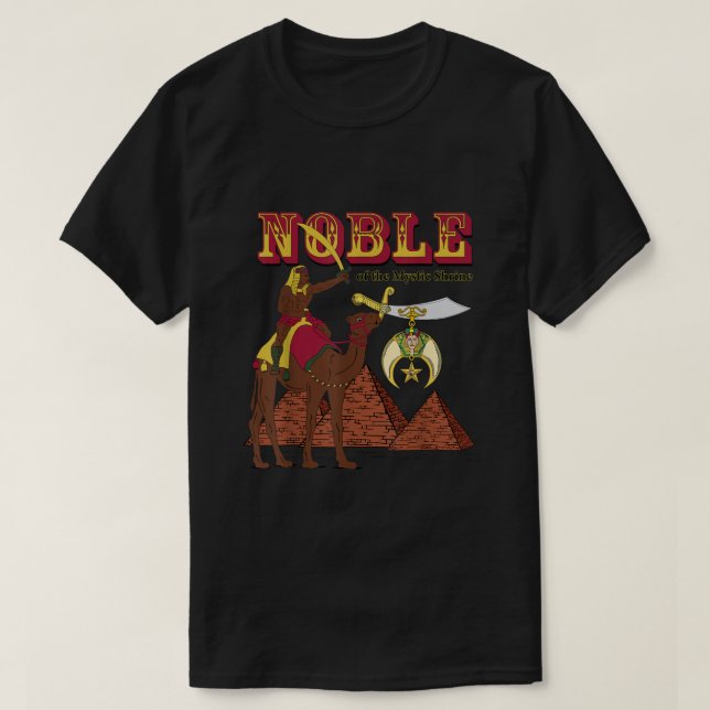 Mens Shriners Noble of the Mystic Shrine Mason Fat T-Shirt (Design Front)