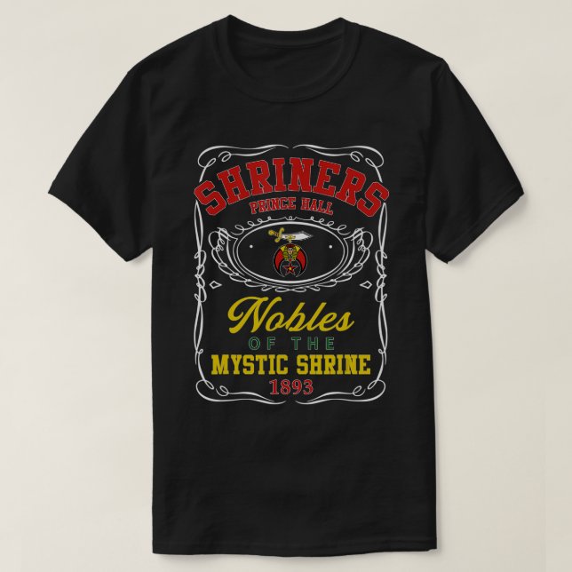 Mens Shriners Prince Hall 1893 PHA Shrine Masons F T-Shirt (Design Front)