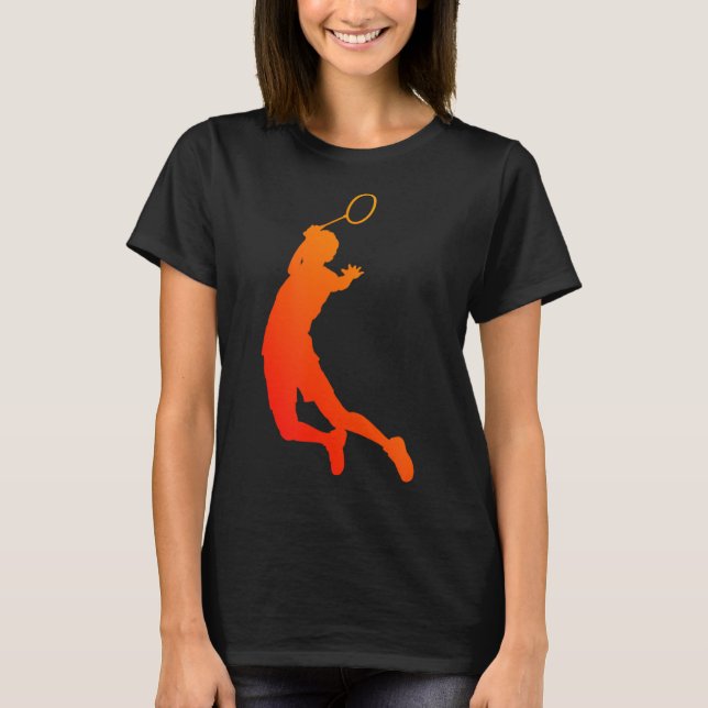 Mens Shuttle Badminton Squash Badminton Player  T-Shirt (Front)