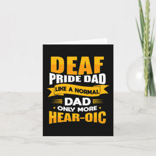 Mens Sign Language Deaf Awareness ASL and Deaf Pri Card