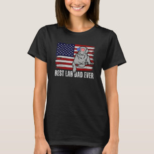 Mens Silver Lab Dad Labrador Retriever Vintage Ret T-Shirt