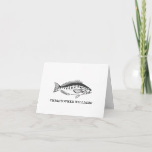 Men's Simple Modern Fish Stationery Note Card