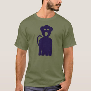Men's Sing Monkey Logo Crew Neck Colour T-shirt