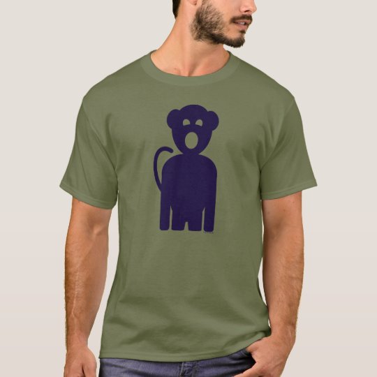 Men's Sing Monkey Logo Crew Neck Colour T-shirt