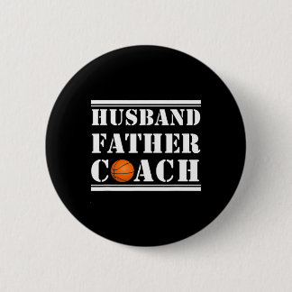 Mens Sketll Lover Dad Husnd Father Coach  2 Inch Round Button