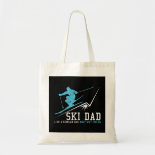 Mens Ski Dad Funny Winter Sports Skiing Father Gif Tote Bag