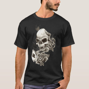 Mens Skull Tattoo Style Graphic T-Shirt