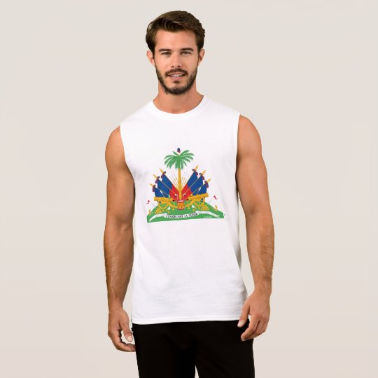 Mens Sleeveless Haiti Coat of Arms T-shirt