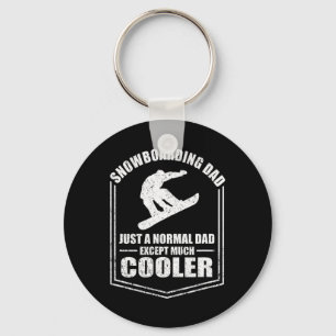Mens Snowboarding Dad Just A Normal Dad Except Coo Keychain