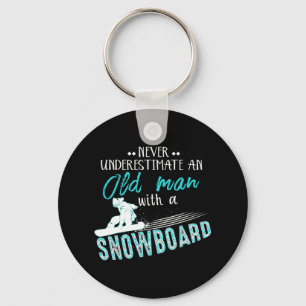 Mens Snowboarding Gifts Funny Cute Snowboard For M Keychain