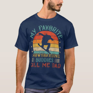 Mens Snowboarding Lover Vintage Snowboarding Dad F T-Shirt