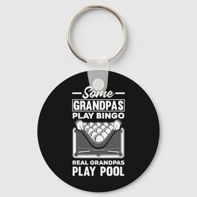 Mens Some Grandpas Play Bingo Real Grandpas Play P Keychain (Front)