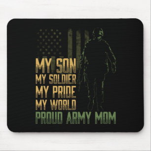 Mens Son Soldier Proud Army Mom Military Mother Mouse Pad