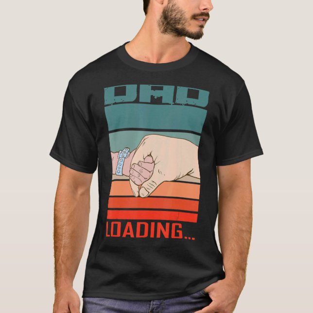 Mens Soon to Be Dad Loading Expectant Daddy To Be  T-Shirt (Front)