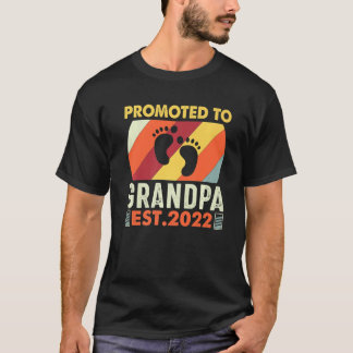 Mens Soon To Be Grandpa 2022 Vintage Promoted To G T-Shirt