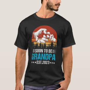 Mens Soon To Be Grandpa Est 2023 Vintage New Dad F T-Shirt