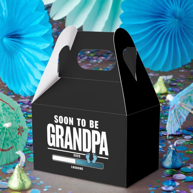 Mens Soon To Be Grandpa EST. 2025 New Grandpa  Favor Box (Party)