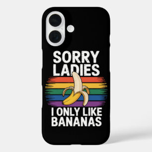 Mens Sorry Girl I Like Bananas Funny iPhone 16 Case