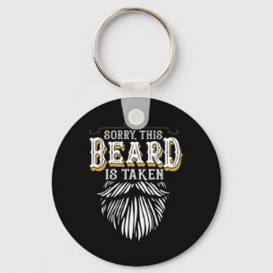 Mens Sorry This Beard Is Taken Country Retro Valen Keychain