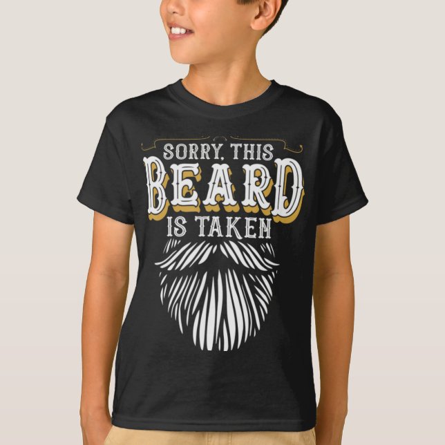 Mens Sorry This Beard Is Taken Country Retro Valen T-Shirt (Front)