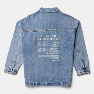 Mens Spengler Hourly Set Carpenters Plumbers Craft Denim Jacket