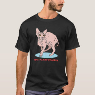 Mens Sphynx Cat Grandpa Hairless Cat Owner Sphynx T-Shirt