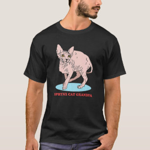 Mens Sphynx Cat Grandpa Hairless Cat Owner Sphynx T-Shirt