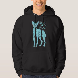 Mens Sphynx Dad Cat Dad Sphinx Hairless Cat Owner Hoodie